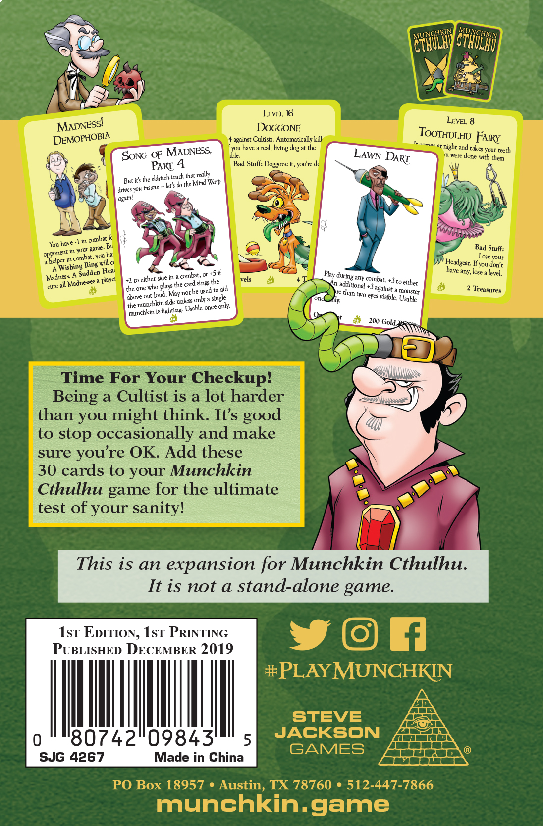 Munchkin : Cthulhu - Sanity Check Expansion